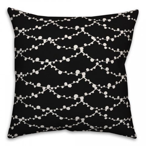 Bubble Web in Black Pillow