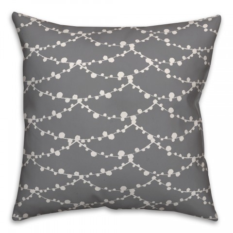 Bubble Web in Gray Pillow