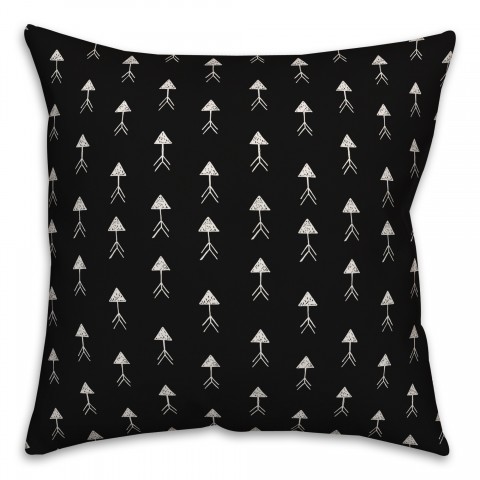 Cute Arrows in Black Pillow