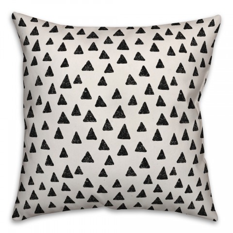 Triangles in Black Pillow