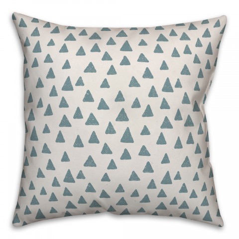 Triangles in Blue Pillow