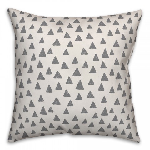 Triangles in Gray Pillow