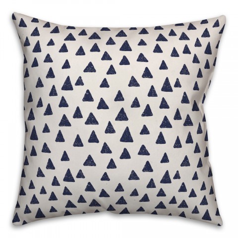 Triangles in Blue Pillow