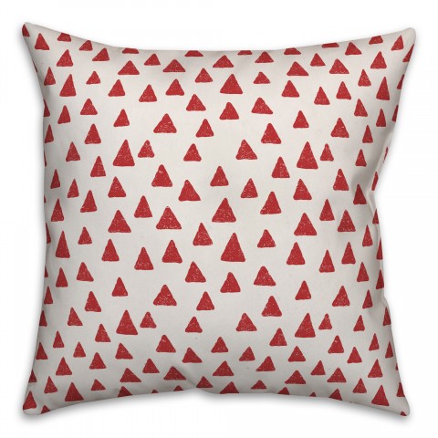 Triangles in Red Pillow