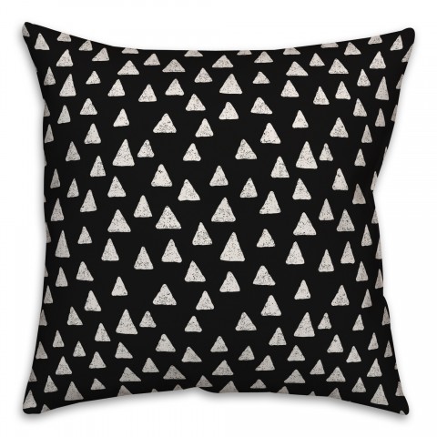 Triangles in Black Pillow