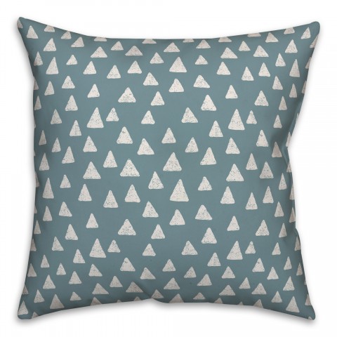 Triangles in Blue Pillow