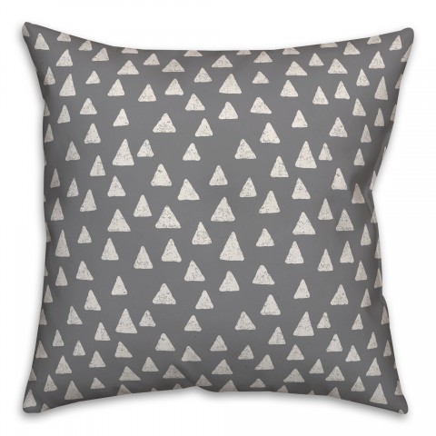 Triangles in Gray Pillow