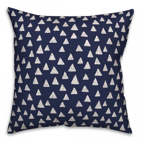 Triangles in Blue Pillow
