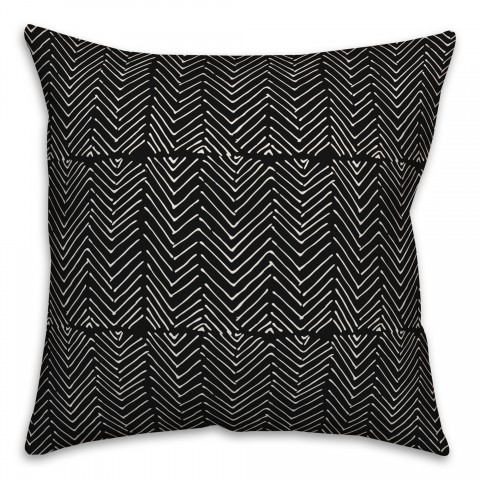 Chevron in Black Pillow