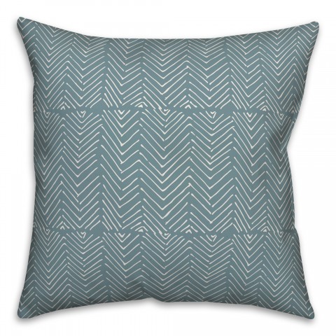 Chevron in Blue Pillow