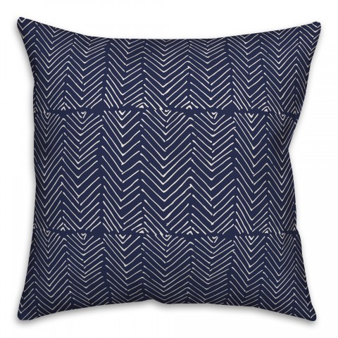 Chevron in Blue Pillow