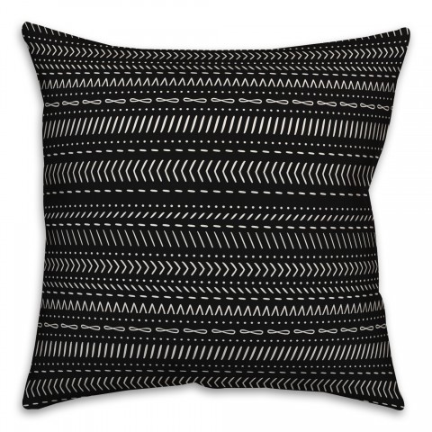 Little Doodles in Black Pillow
