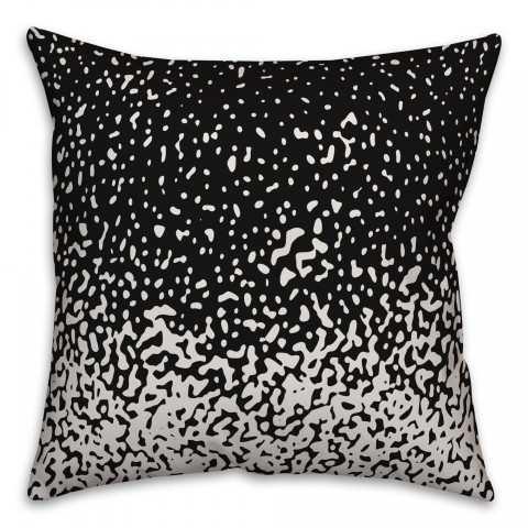 Ombre Dots in Black Pillow