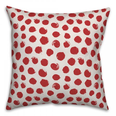 Dots in Red Pillow