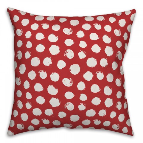 Dots in Red Pillow
