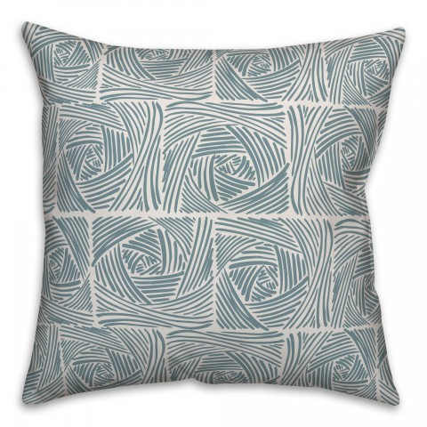 Square Roses in Blue Pillow
