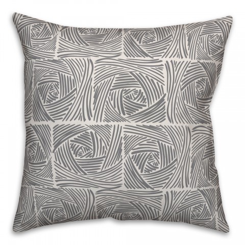 Square Roses in Gray Pillow