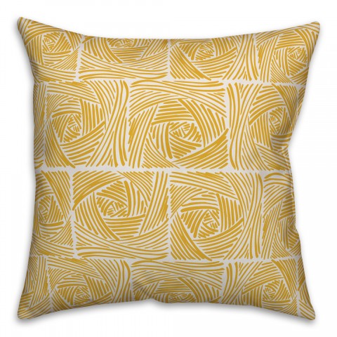 Square Roses in Yellow Pillow