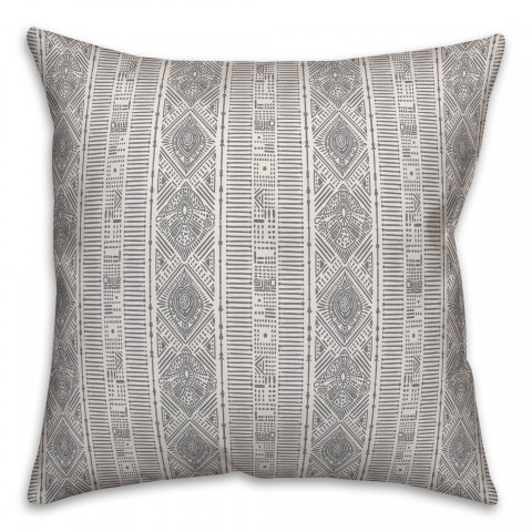 Tribal in Gray Pillow