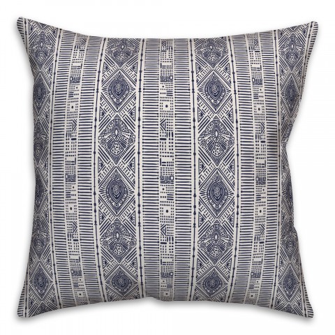 Tribal in Blue Pillow