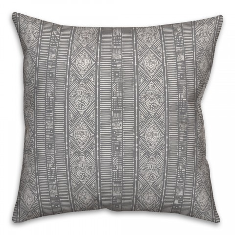 Tribal in Gray Pillow