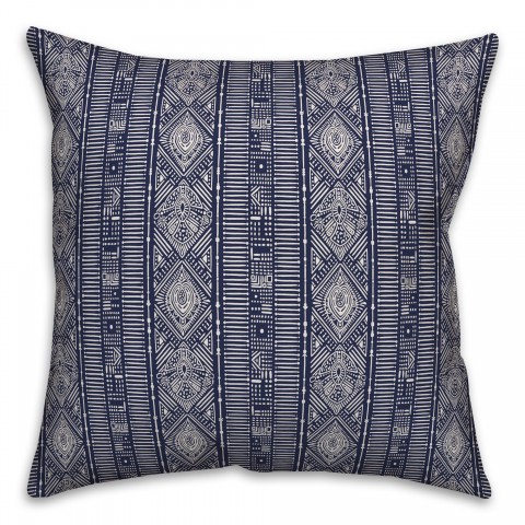 Tribal in Blue Pillow