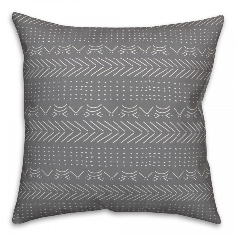 Weird Alien Language in Gray Pillow