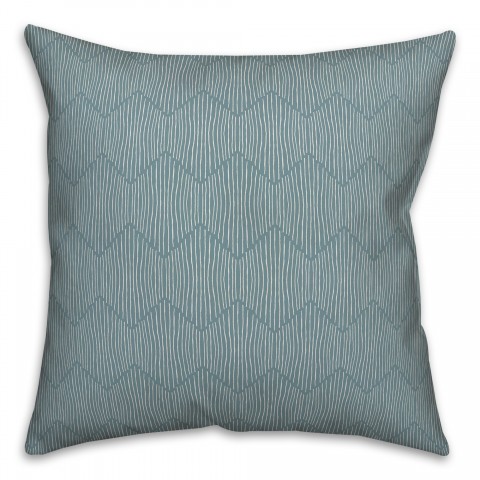 Stripe Hex in Blue Pillow