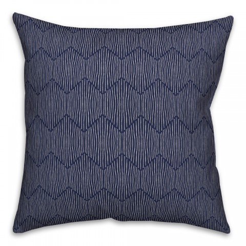 Stripe Hex in Blue Pillow