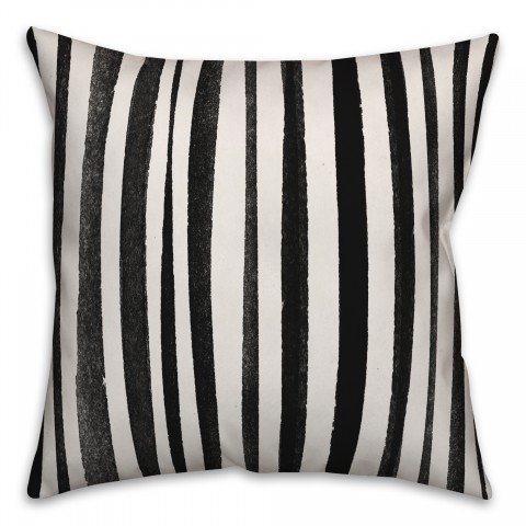 Zebra Stripes in Black Pillow