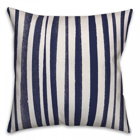 Zebra Stripes in Blue Pillow