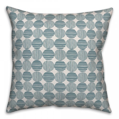 Circles in Blue Pillow