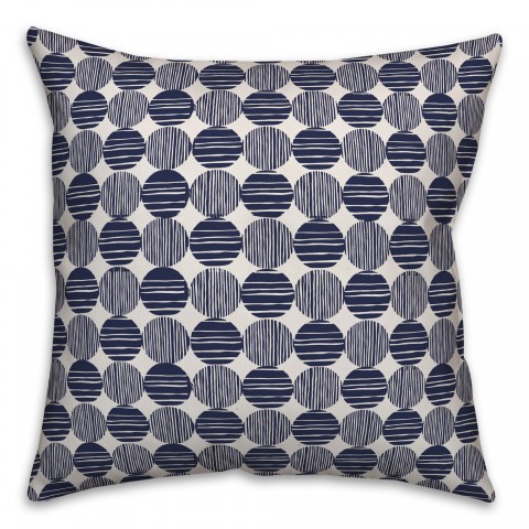 Circles in Blue Pillow
