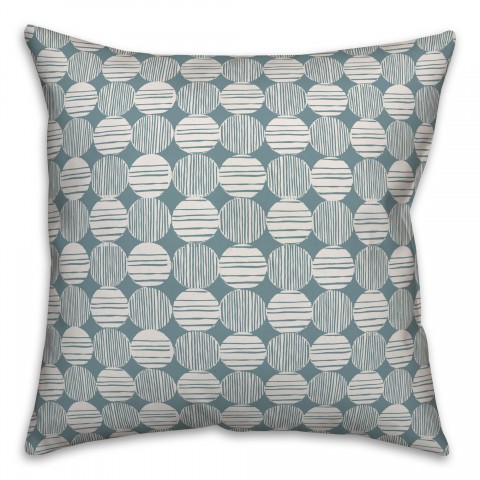 Circles in Blue Pillow