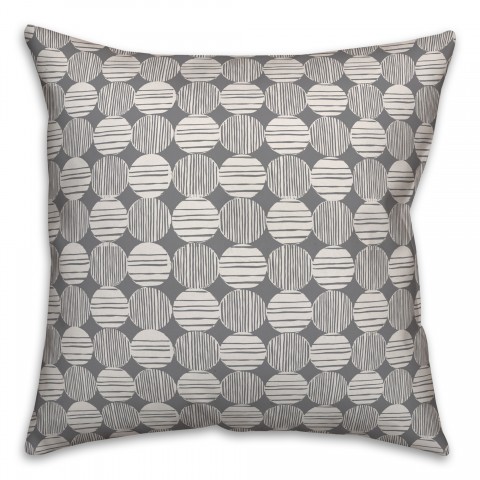 Circles in Gray Pillow