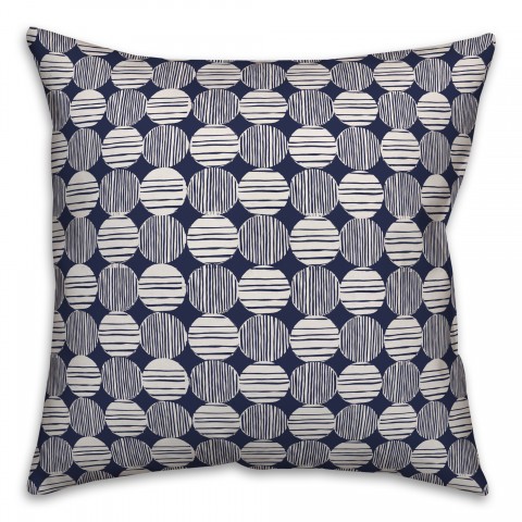 Circles in Blue Pillow