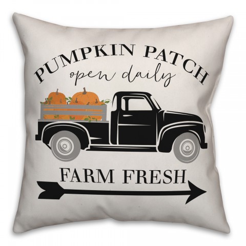 Pumpkin Farm Truck Pillow