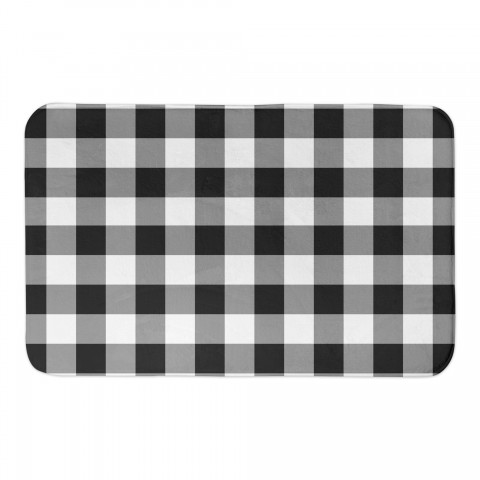 Black Buffalo Check 34x21 Bath Mat