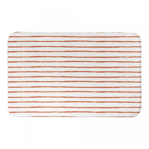 Orange Abstract Stripes 34x21 Bath Mat