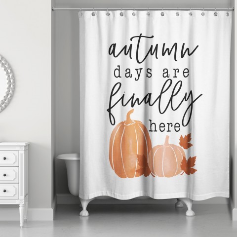 Autumn Days Are Finally Here 71x74 Shower Curtain