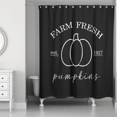 Farm Fresh Pumpkins 71x74 Shower Curtain