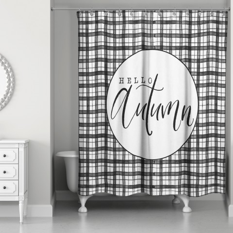 Hello Autumn 71x74 Shower Curtain