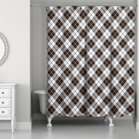 Fall Plaid 71x74 Shower Curtain