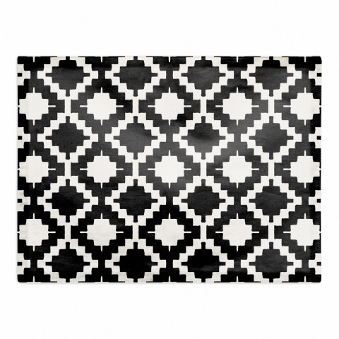 Black and White Aztec 18x14 Poly Twill Placemat