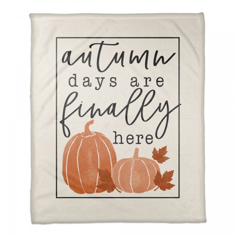 Autumn Days Are Finally Here 50x60 Coral Fleece Blanket