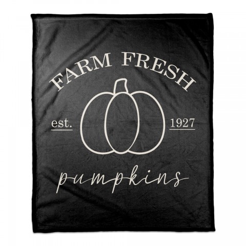 Farm Fresh Pumpkins 50x60 Coral Fleece Blanket