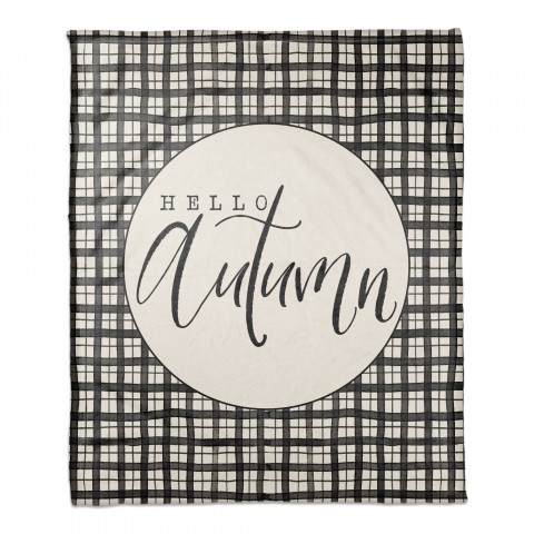 Hello Autumn 50x60 Coral Fleece Blanket