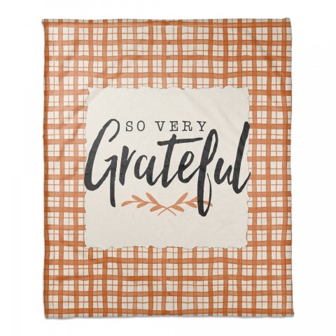 So Very Grateful 50x60 Coral Fleece Blanket