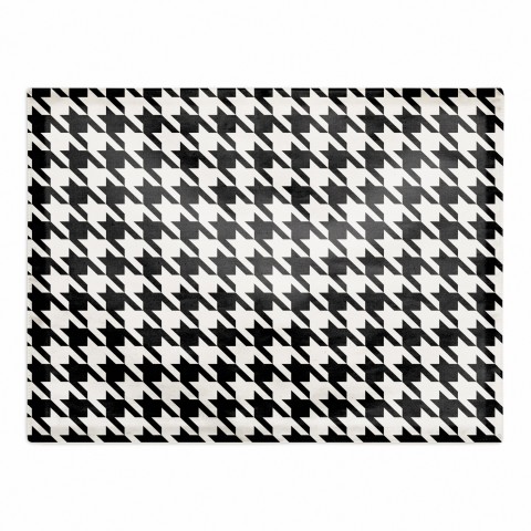 Black and White Houndstooth 18x14 Poly Twill Placemat
