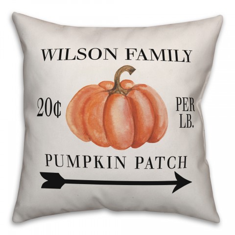 Personalized Pumpkin Patch Pillow